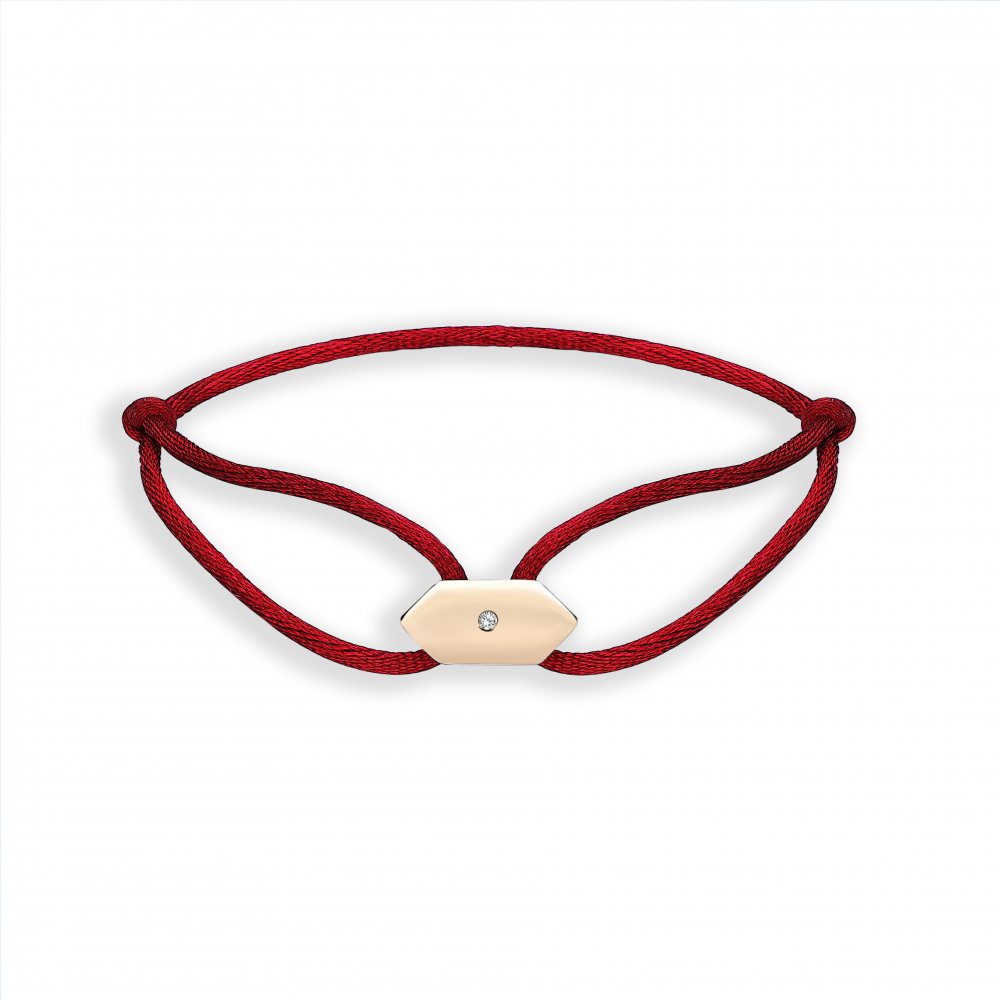 Lucky Turtles Iconic Hectagon Satin Cord Bracelet