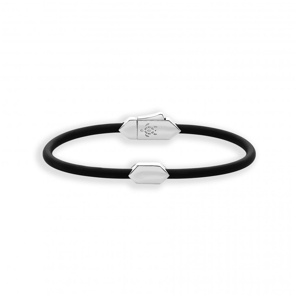 Lucky Turtles Mono Hectagon Rubber Bracelet, 3mm